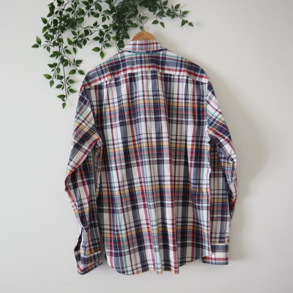 J.Crew Men's Flex Washed Slim Fit Multicolored Plaid Button Down Shirt Size L - Picture 3 of 4